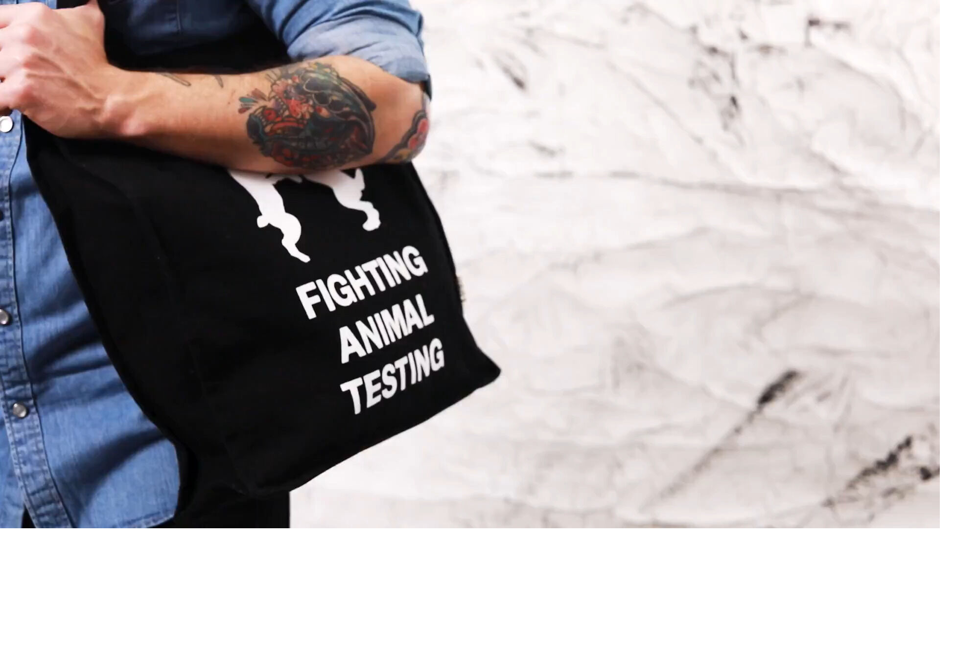 Fighting Animal Testing Tote Bag - Image 3