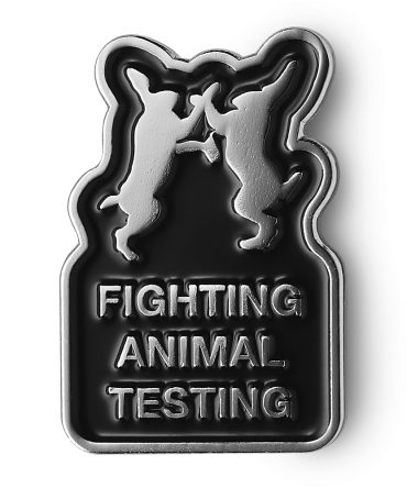 Fighting Animal Testing Pin Badge